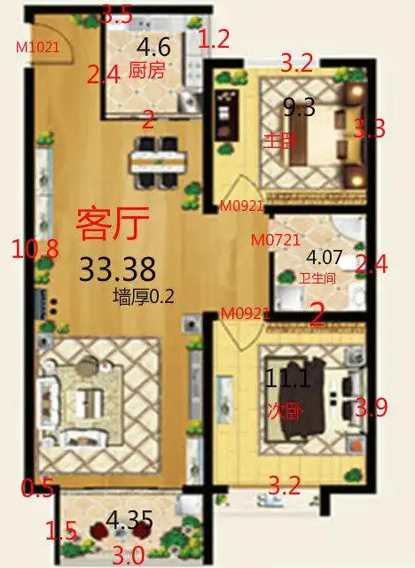 各位好,请问这个户型套二怎么改套三?