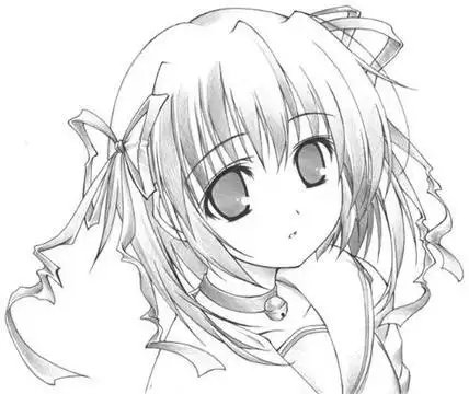 二次元动漫女生素描