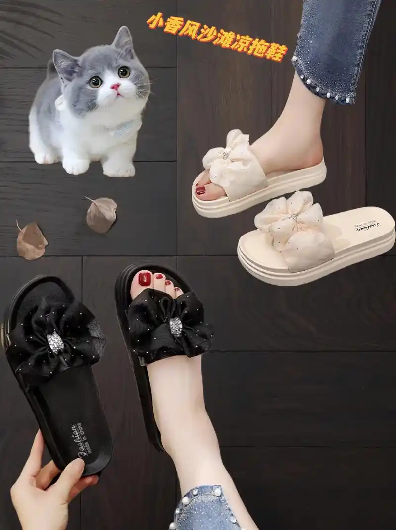 夏季新款一字沙滩凉拖鞋女