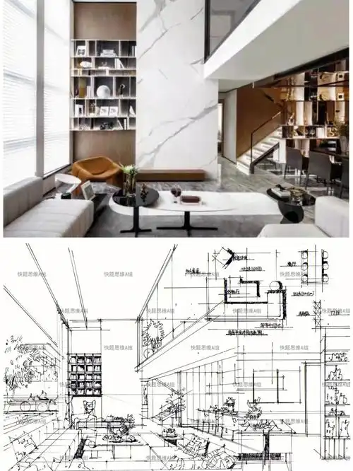 家居别墅空间手绘资料快题手绘