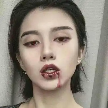 病娇头像女真人带血恐怖血腥病娇女头像高清头像潮人