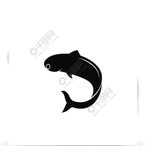 鱼标志模板钓鱼俱乐部或在线的创意矢量符号