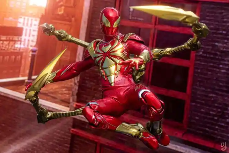 《漫威蜘蛛侠》蜘蛛侠(钢铁蜘蛛装甲战衣)1:6比例珍藏人偶实物图