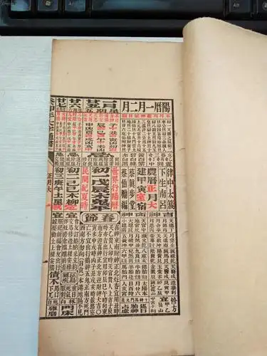 【图】清末民国彩色石印本【老黄历;大字通书】本店大量低价线装书拍