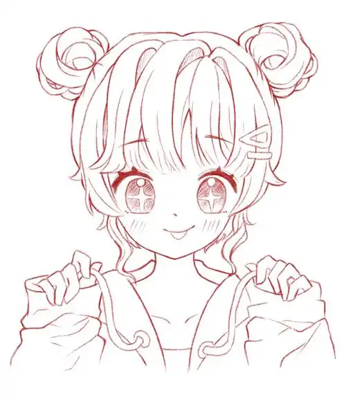 附原图#动漫头像  #线稿  #动漫 #动漫女生 #动漫素材 #临摹素材