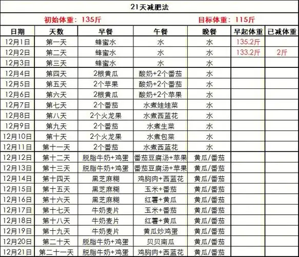 21天减肥法第266天