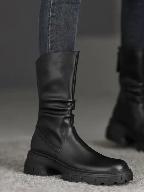 哈哈显瘦中筒靴不入后悔60巨修饰腿型07