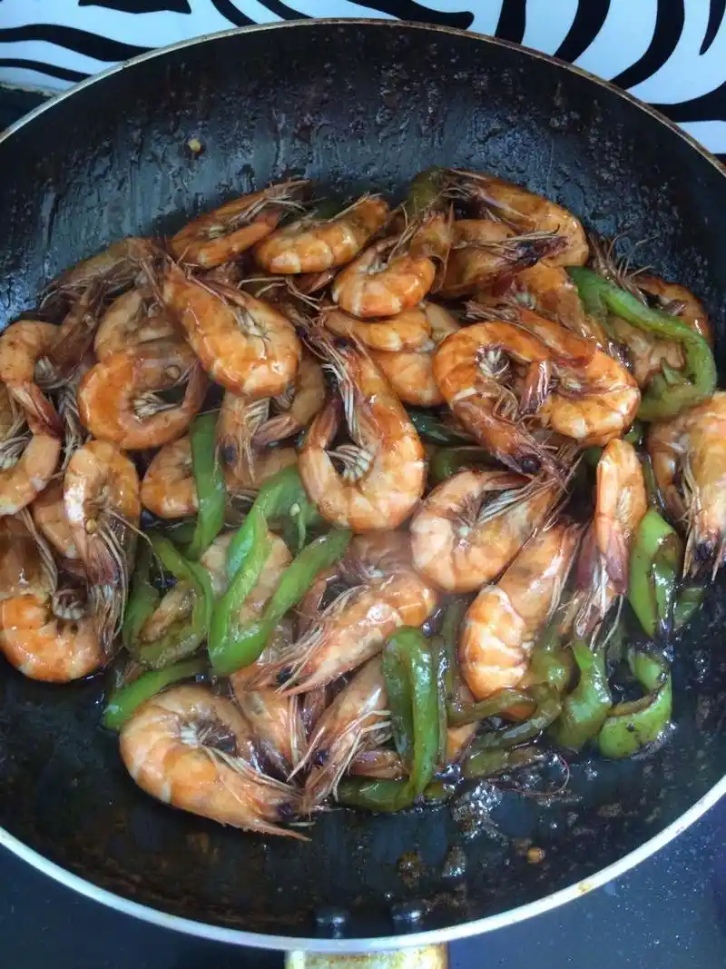 青椒炒虾