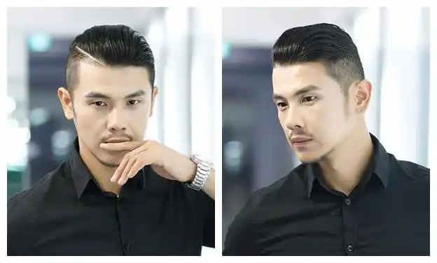 两款时尚的韩国背头发型男生韩式大背头发型2