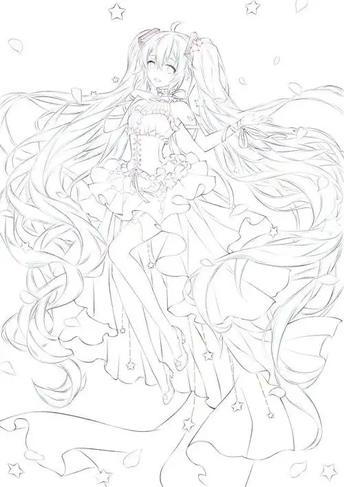 大量动漫素材线稿,q版人物,男女动漫人物素材,快来练习吧!__财经头条