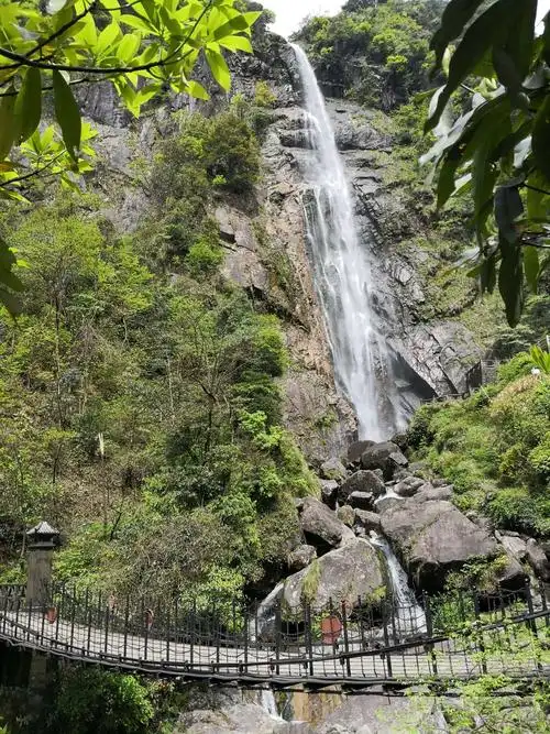 云谷飞瀑全程共五级,分别为云谷飞瀑,玲珑瀑,鱼鳞瀑,玉龙瀑,飞练瀑.