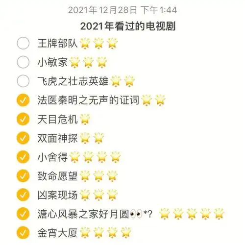 应该是印象中2021年看过的所有电视剧了为了展示我的友好,即使是很烂