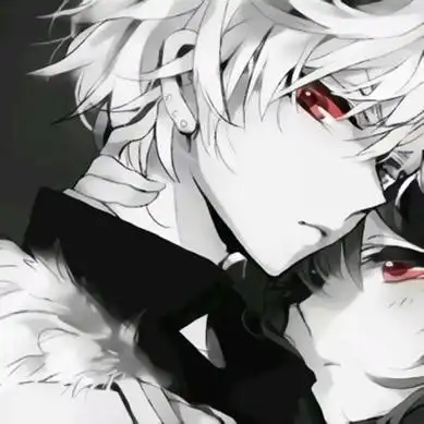 动漫情侣头像黑白系高清冷酷的黑白系伤感动漫情侣头像图片