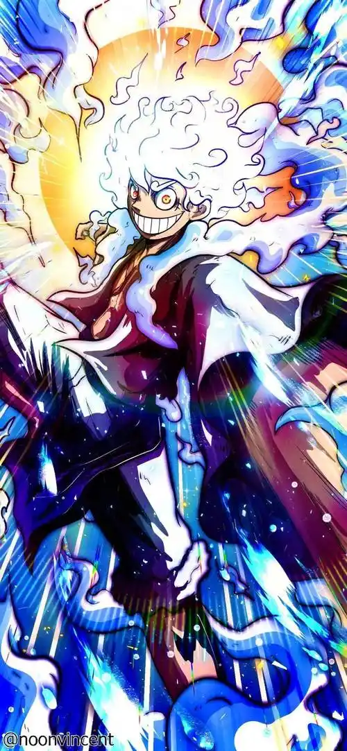 白色头发的觉醒路飞,很帅气!