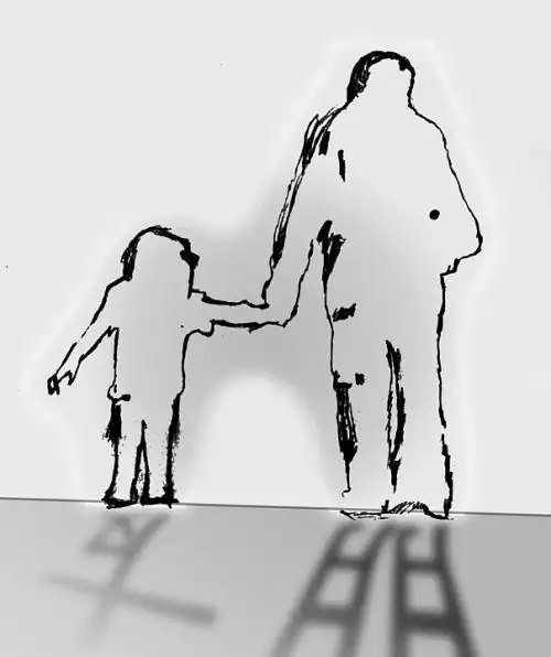 妈妈牵手孩子背影唯美4