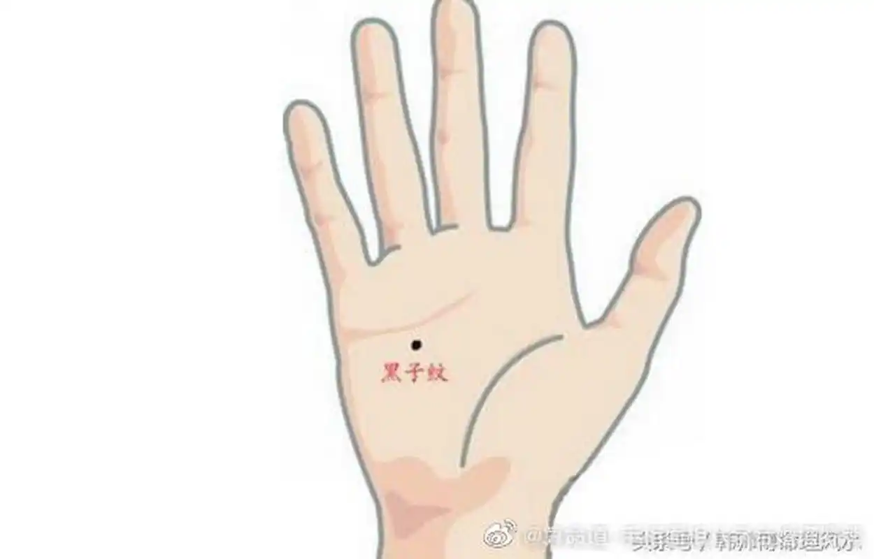 当你的手心中有黑子纹时,你会因你对自己所具有的