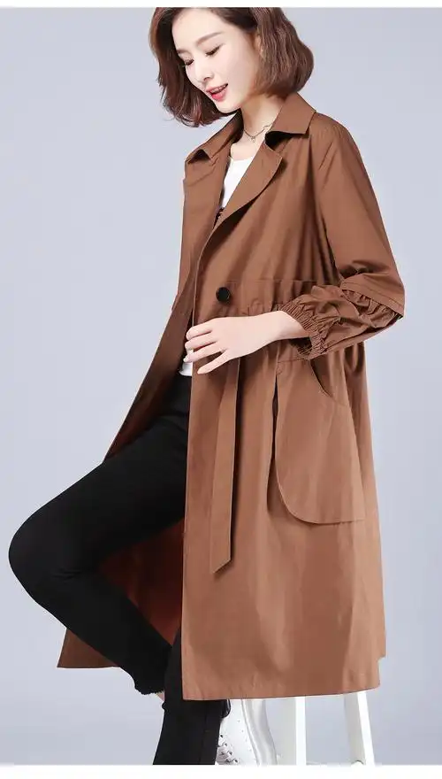 现货官图 风衣女中长款春秋季薄款2024流行新款休闲高端女士外… - 17