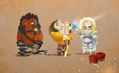 wallpaperenginedota2水晶室女主宰斧王q版小人动态壁纸