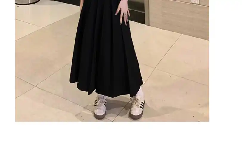 (升级西装面料 腰带款)百褶裙半身裙女春夏新款显瘦裙子中长裙 - 17网