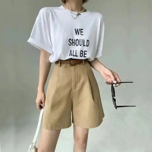 卡其色五分裤送腰带只要我20