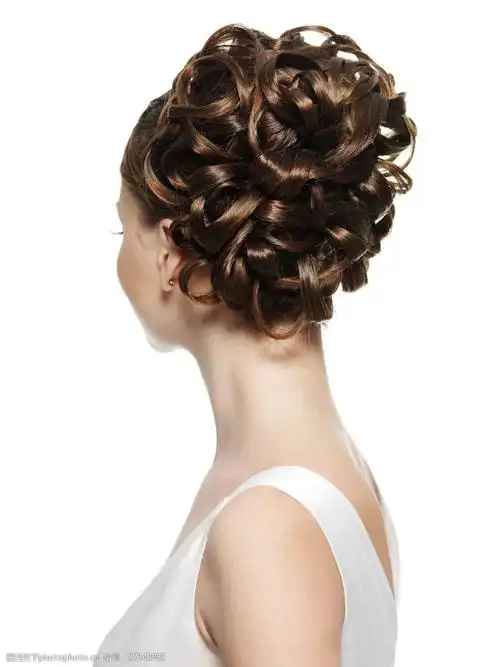 盘发外国女人发型设计图片