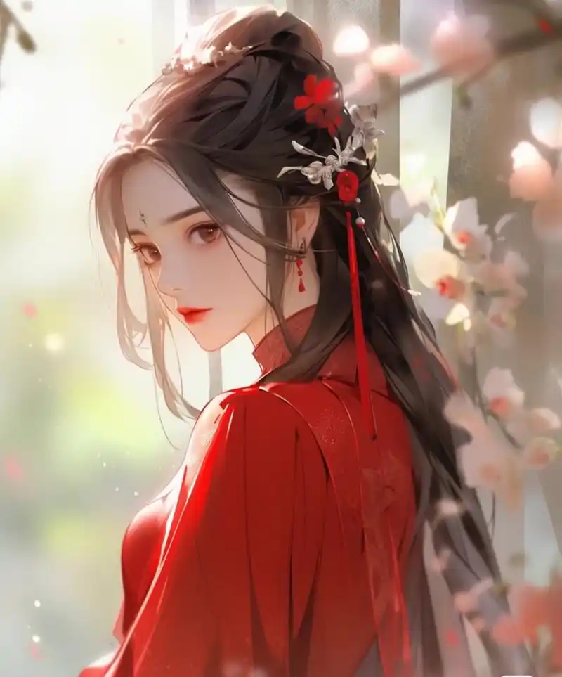 古风红衣女子第二波