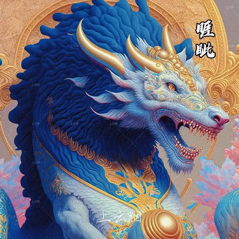 【ai绘画】龙生九子(上) 1囚牛,中国古代神话传说中的神兽,为鳞虫之长