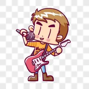 唱歌的男孩图片素材