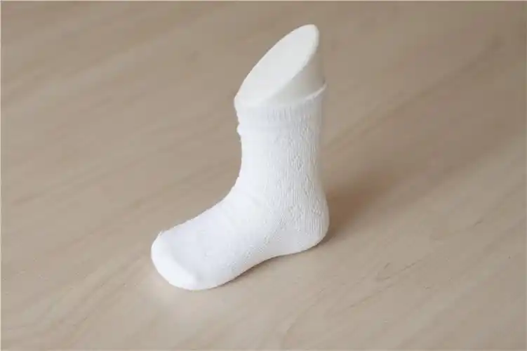 婴儿袜子夏季季松口袜纯棉清新黄蓝白粉菱形提花一双装a类0-1-3-6