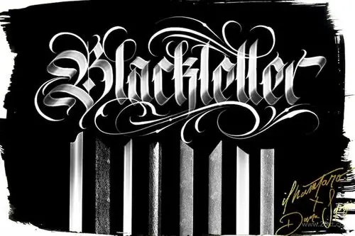 复古手写哥特式字体procreate笔刷素材