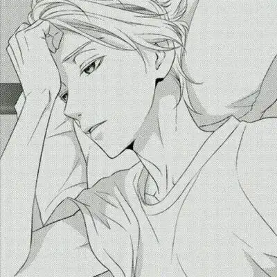 黑白 男头 动漫头像 二次元 头像 帅气 @痞鸦