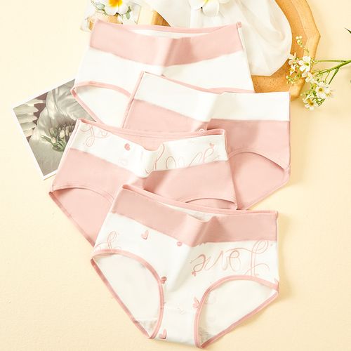 内裤女青春期少女纯棉印花初高中学生三角裤无痕可爱高腰大码内裤