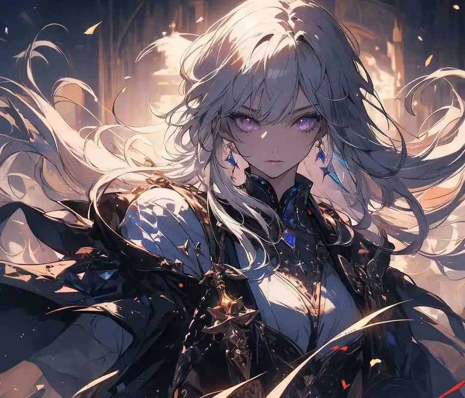 紫瞳少女:智慧与勇气的光芒 紫瞳少女,她拥有一双独特的紫色眼睛,散发