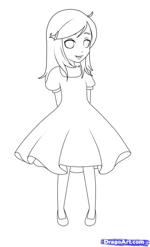 简笔画女孩子裙子,简笔画女孩漂亮裙子 服装设计