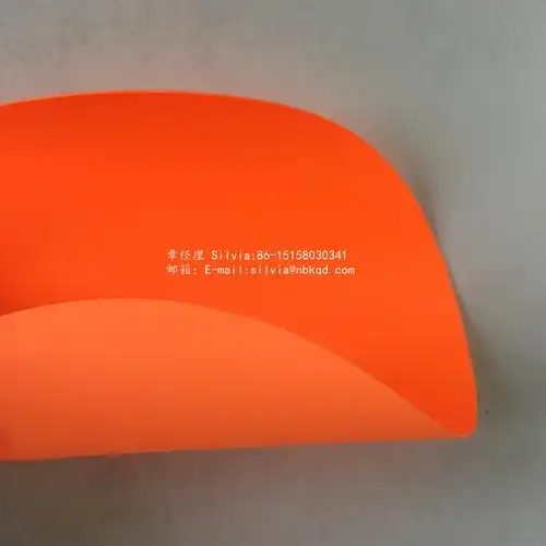 038mm可充气荧光橙色尼龙70dpvc涂层布