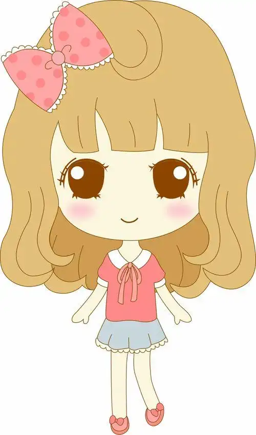 卡通人物可爱小女孩可爱的卡通小女孩eps素材免费下载 编号1412127 红