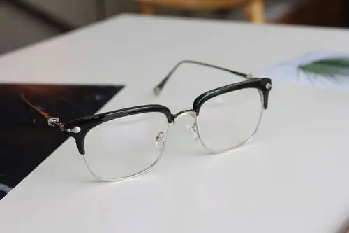 薛之谦同款眼镜复古半框黑框眼镜女光学近视眼睛架眼镜框男