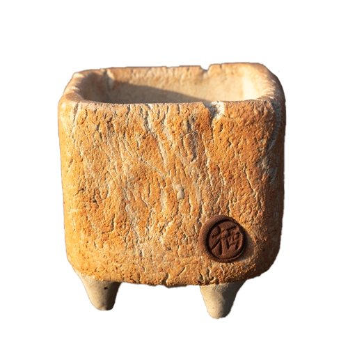 木栖四脚小方黑科技手工多肉花盆花盆