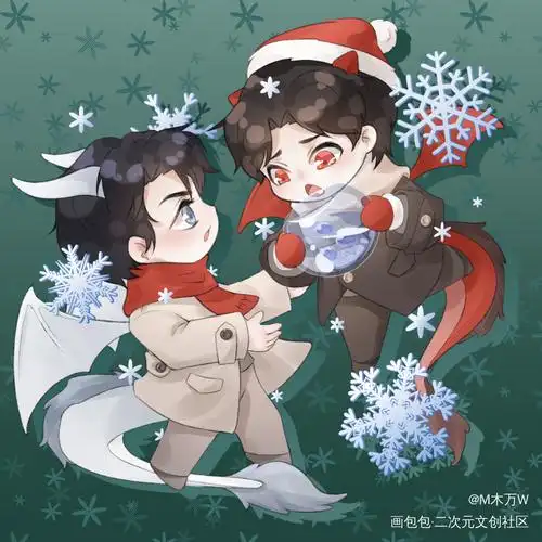 圣诞_病案本谢清呈贺予q版绘画作品