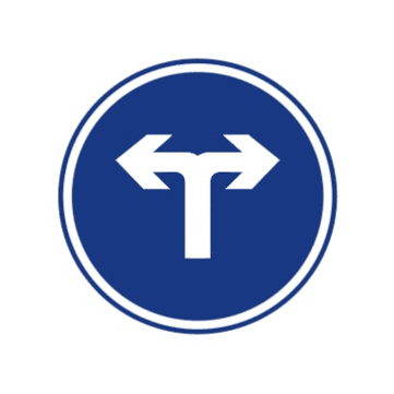 向左和向右转弯-指示标志