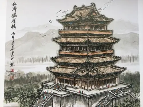 神州宏韵,郑建中中国画古建筑国画集
