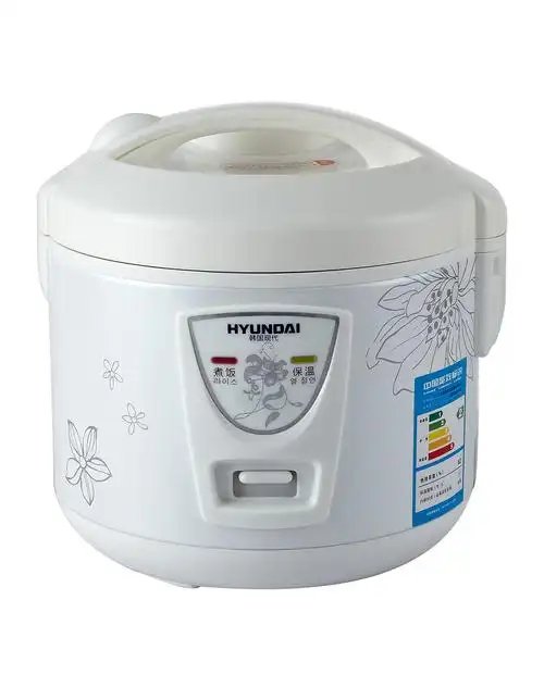 白色优雅印花电饭锅3l
