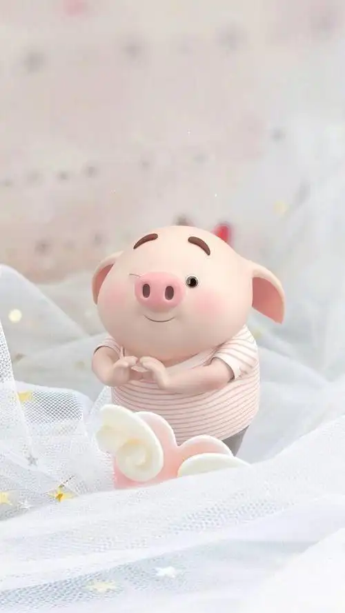 呆萌可爱的猪小屁