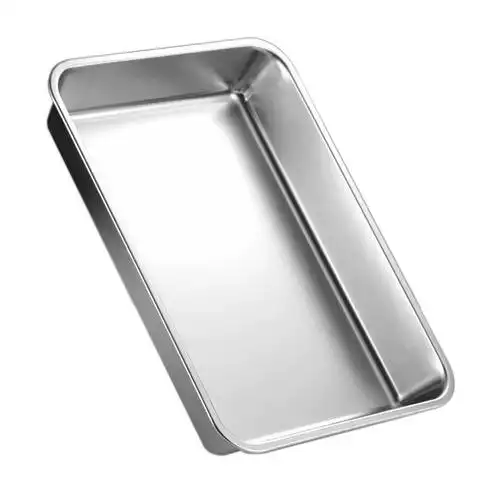 方盘304不锈钢盘子长方形蒸饭盘烧烤盘商用家用铁盘餐盘菜盘托盘