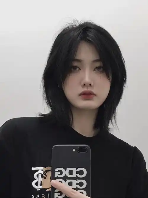 张子枫同款狼尾假发男女生通用中长发韩版网红鲻鱼头自然中分刘海