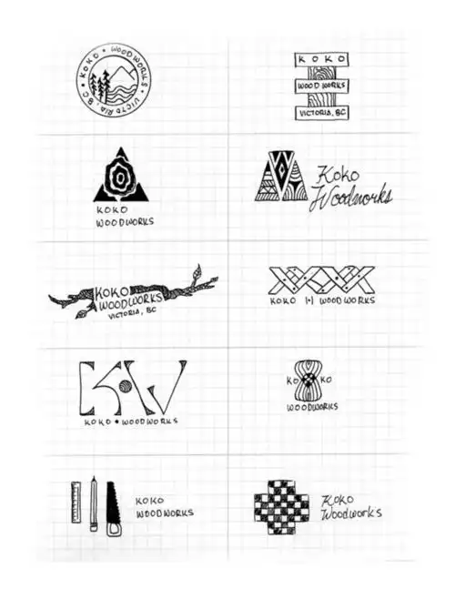 koko1标志设计手稿