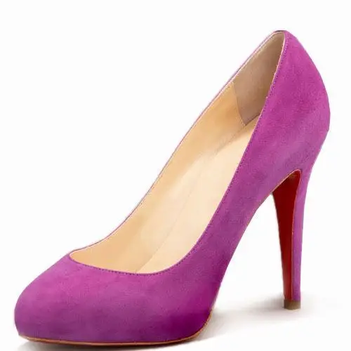 高贵紫色羊绒高跟鞋 #优雅
