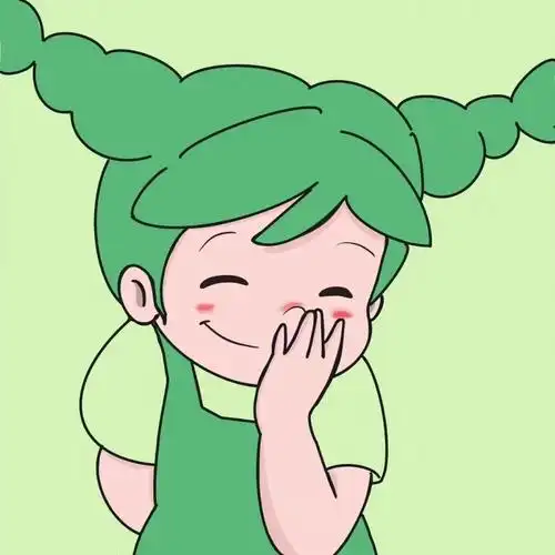 绿色系可爱头像优质闺蜜头像