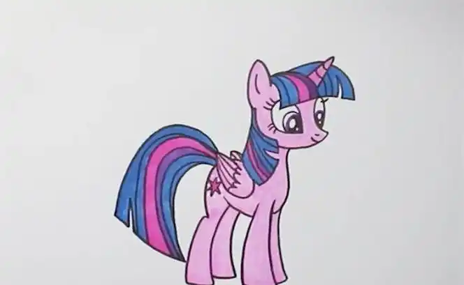 紫悦公主的可爱标志简笔画