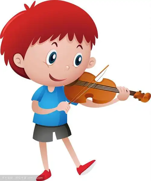 小男孩拉小提琴